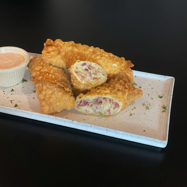 Reuben Egg Rolls.